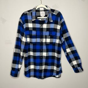 American Eagle Big and Tall XXL Button Up Plaid Flannel Shirt